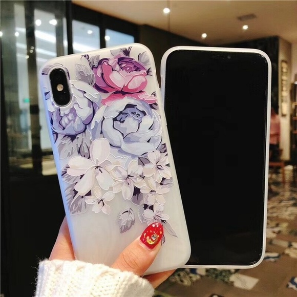 NEW iPhone Max/XR/X/XS/7/8/Plus Floral case - Picture 2 of 5